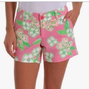 Lilly Pulitzer Tootie Floral Butterfly Callahan Shorts Size 8 EUC